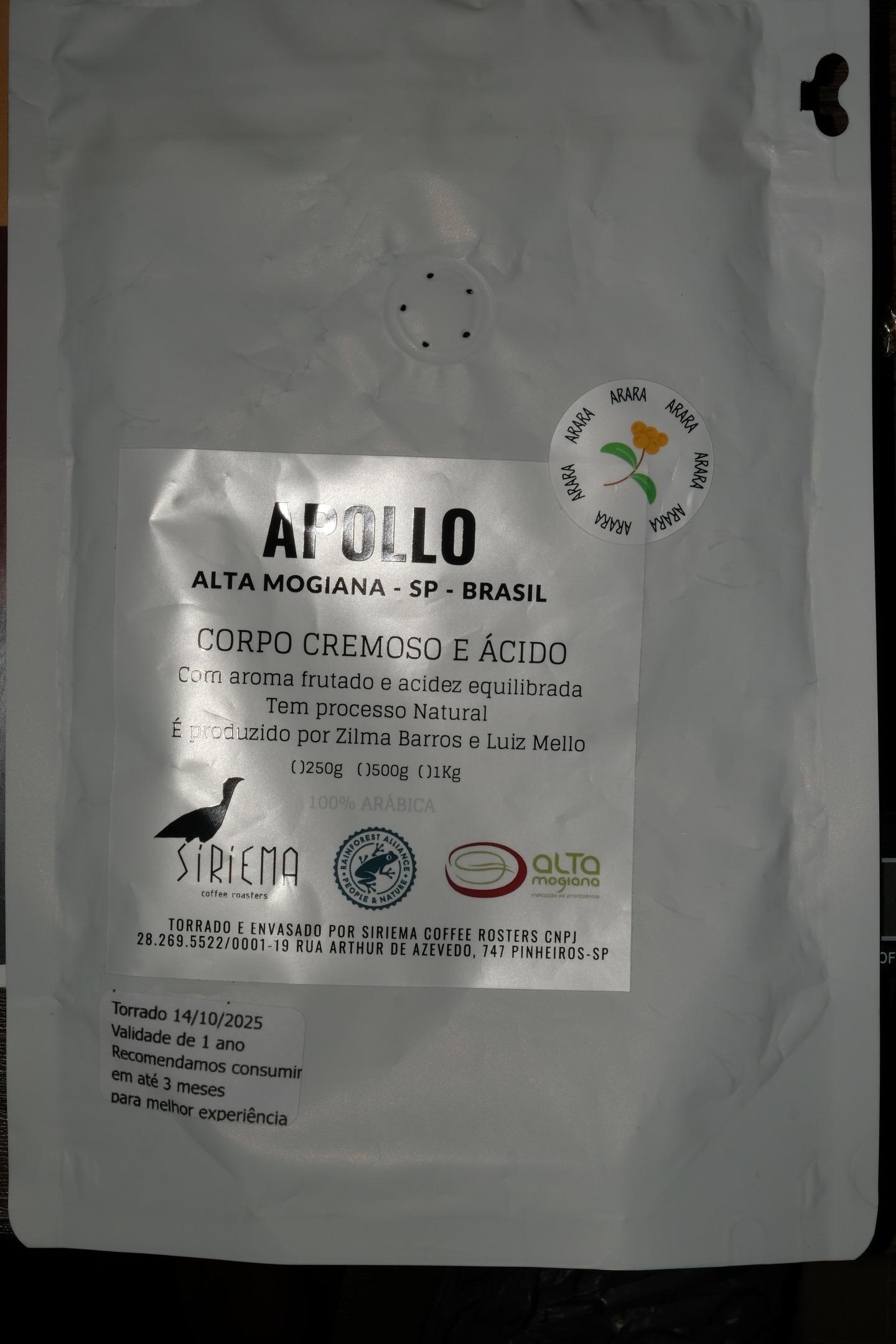 Siriema Coffee Roasters Apollo Package